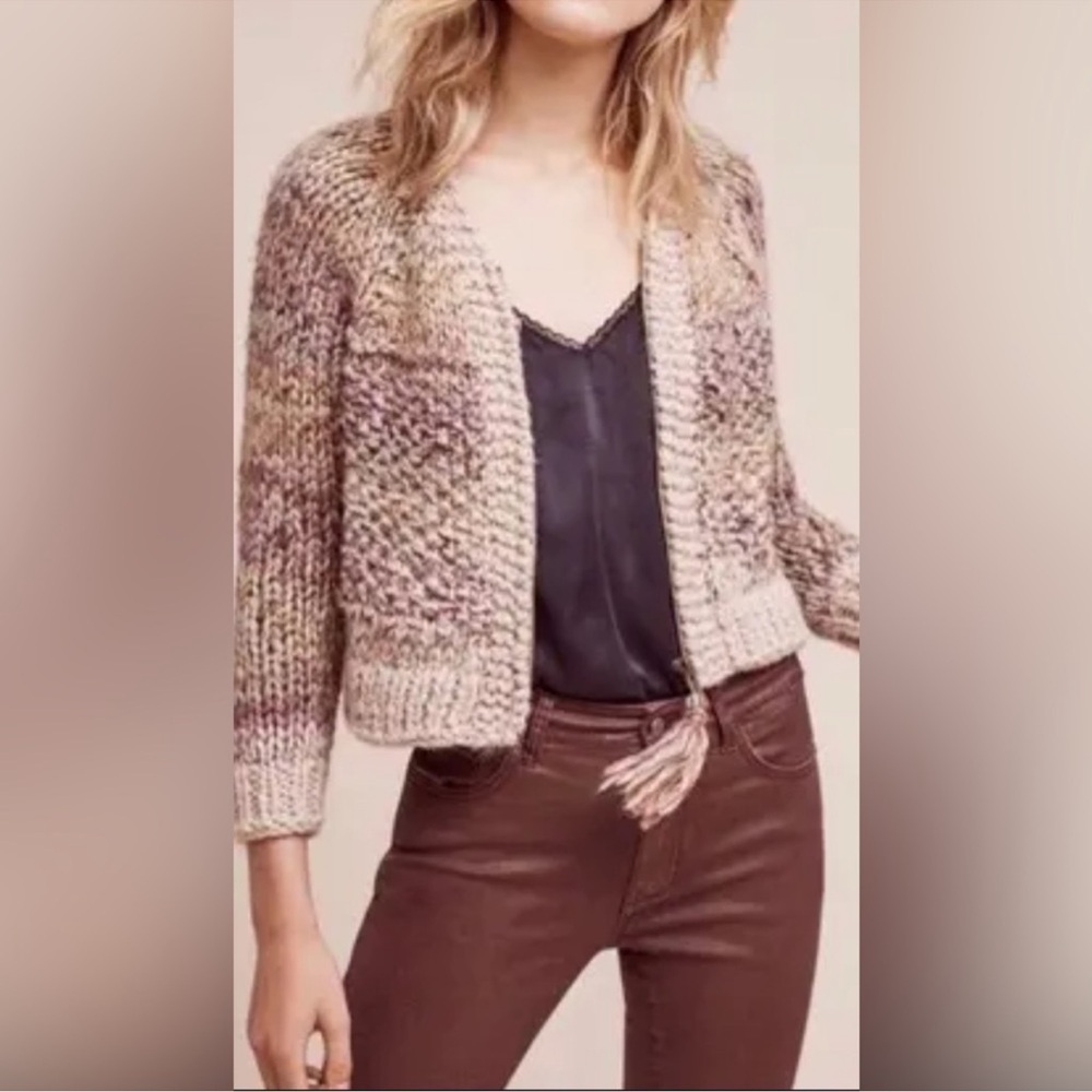 Angel Of The North by Anthropologie Chunky Multicolor Knit Large Cardigan - Picture 3 of 9